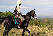 Horseback riding in Mburo National Park Uganda