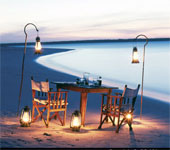 Romantic Candle Lit Dinners at Mnemba Island  off Zanzibar Island