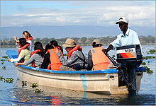 Boat rides in Selous Game Reserve 