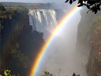 Rainbow over Victoria Falls 