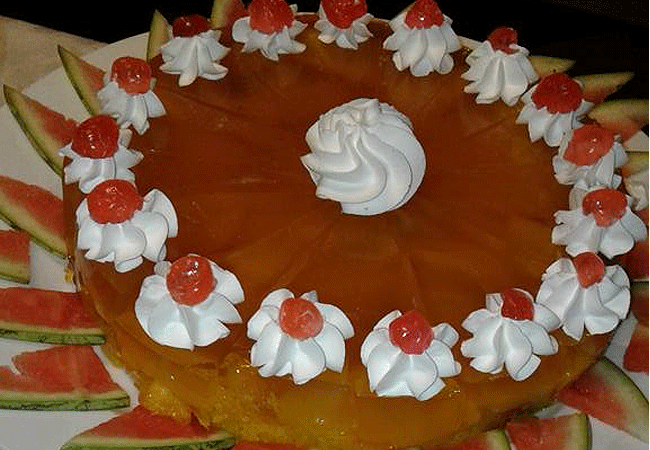 the-ark-lodge-aberdare-national-park-peaches-flan-dessert The Ark Lodge Aberdare National Park