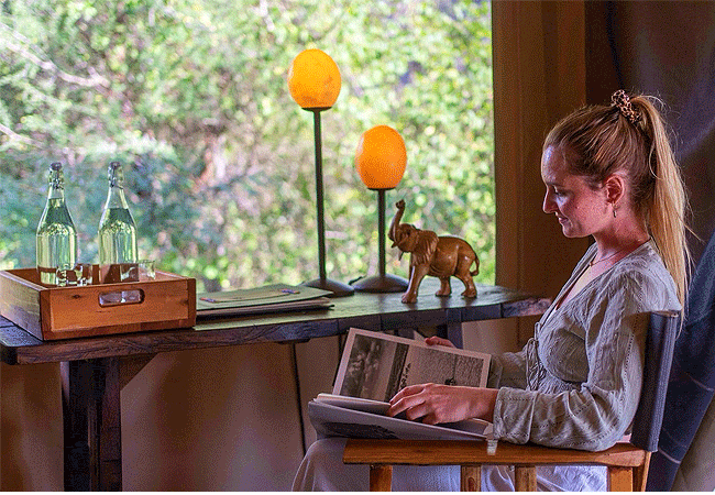campi-ya-kanzi-camp-luxury-tented-safari-camp-campi-ya-kanzi-tents-feature-a-sitting-area- Campi ya Kanzi Camp Chyulu Hills Tsavo West National Park Kenya