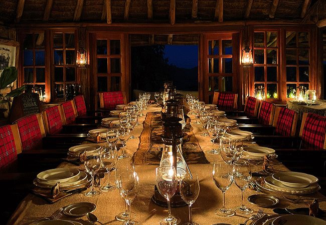campi-ya-kanzi-camp-luxury-tented-safari-camp-dining-table-at-tembo-house Campi ya Kanzi Camp Chyulu Hills Tsavo West National Park Kenya