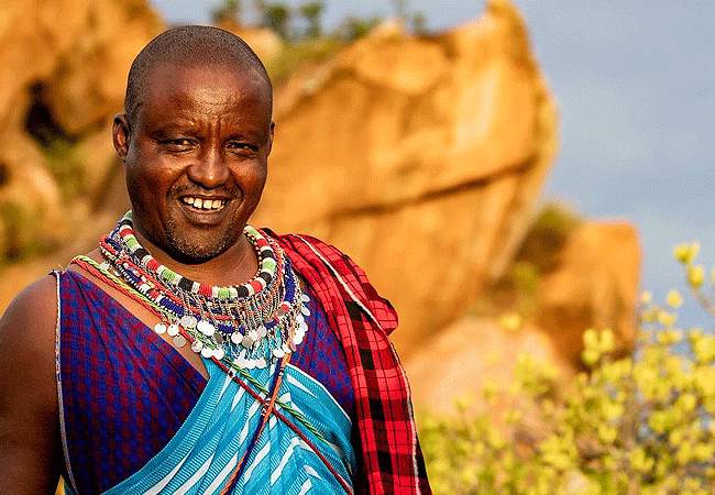 campi-ya-kanzi-camp-masai-guide Campi ya Kanzi Camp Chyulu Hills Tsavo West National Park Kenya