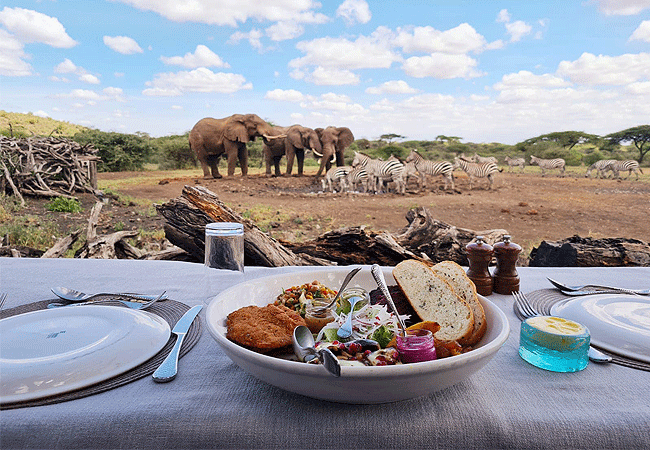 ol-donyo-lodge-chyulu-hills-enjoy-a-delicious-meal-in-the-company-of-elephants-zebras Ol Donyo Lodge Chyulu Hills Kenya Safari