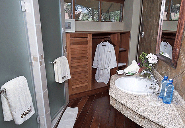 ashnil-samburu-camp-has-large-and-spacious-bathroom-with-2-sinks-shower-and-bathrobes Ashnil Samburu Camp Kenya Safaris