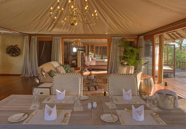finch-hattons-camp-presidential-suite-tsavo-west-national-park-dining area Finch Hattons Camp Presidential Suite