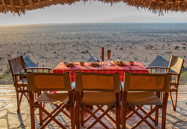 soroi-cheetah-tented-camp-lumo-conservancy Tsavo-tsavo-west-national-park-sun-rise-breakfast Soroi Cheetah Tented Camp Tsavo West National Park Kenya