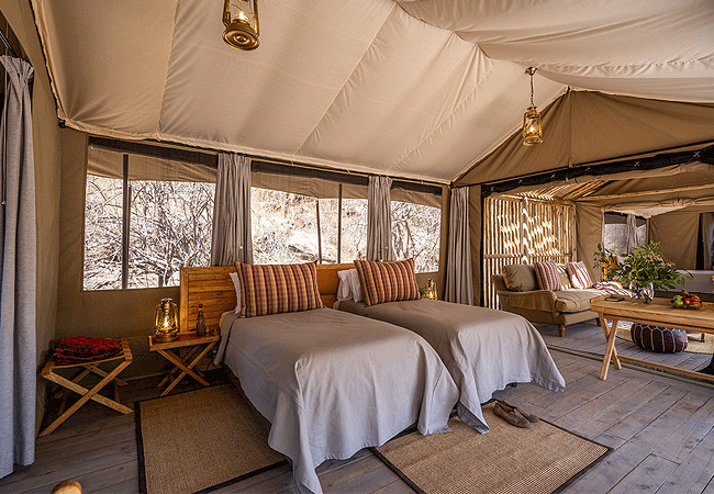 basecamp-samburu-offers-a-family-tent-and-four-double-tents. Basecamp Samburu Kalama Conservancy