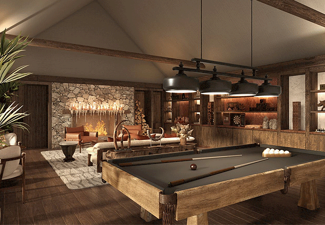 JW Marriott Mount Kenya Rhino Reserve Safari Camp Library Lounge