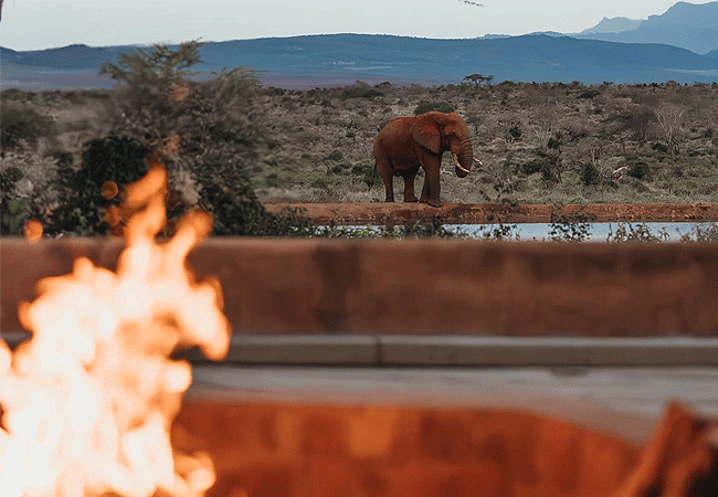 hildana-lodge-hildana-sanctuary -tsavo-west-national-park-evening-bonfire Hildana Lodge, Hildana Sanctuary Tsavo West National Park