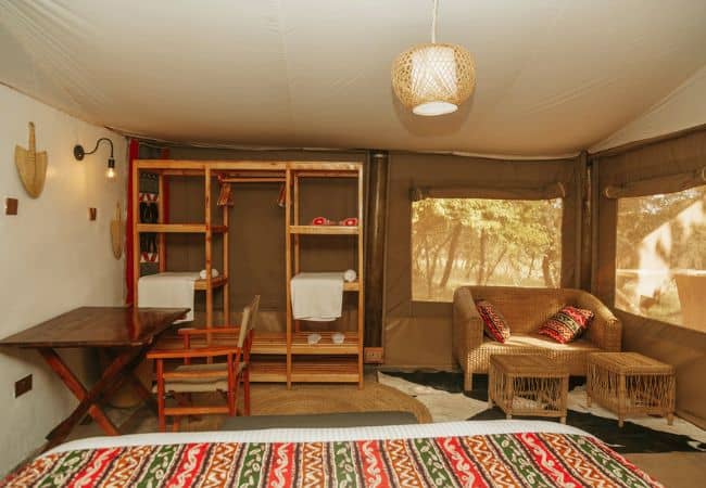 kipekee-zuri-camp-maasai-mara-national-reserve-tents-have-oepn-wardrobe-shelving-unit-furniture Kipekee Zuri Camp Maasai Mara National Reserve