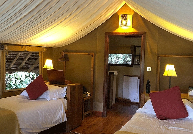 elewana-tortilis-camp-family-tent-amboseli-national-park-twin-en-suite-bedroom Elewana Tortilis Camp Family Tent Amboseli National Park Kenya