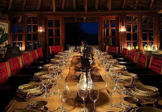 3-days-2-nights-campi-ya-kanzi-lodge-fly-in-safari-dining-table-at-tembo-house 3 Days 2 Nights Campi ya Kanzi Lodge Fly-in Safari