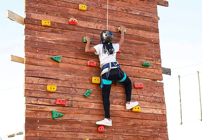 the-last-village-lodge in Athi River offers an artificial outdoor wall climbing facility alongside its broader menu of adventure and team-building activities. The Last Village Lodge in Athi River